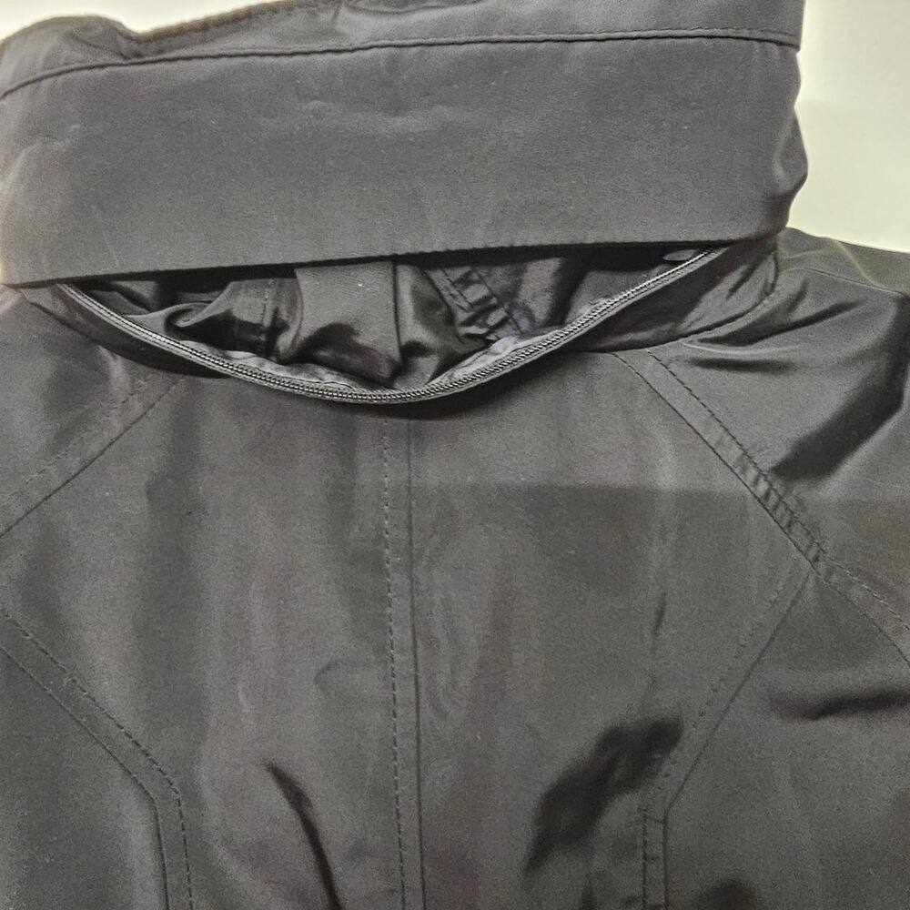 CALVIN KLEIN HOODED PACKABLE ANORAK JACKET WOMENS WATER RESISTANT BLACK SIZE M - Picture 6 of 12